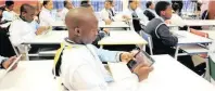  ?? African News Agency (ANA) ?? A PUPIL uses a tablet as part of a formal lesson. |