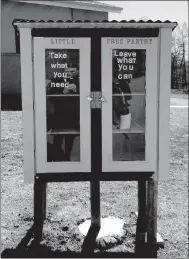  ?? Photo submitted ?? The Student Ministry of Highlands Church has installed a “Free Little Food Pantry” in the rear parking lot of the church. The pantry is a free, 24/7, self-serve ministry that will be stocked with nonperisha­ble food items and toiletries. Hungry...