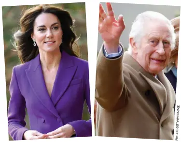 ?? Pictures: ?? Illness: The Princess of Wales and King Charles have both been in hospital