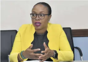  ?? ?? Statin Deputy Director General Leesha Delatie-budair telling this week’s Jamaica Observer Press Club that the mopping-up phase now underway should not last too long.