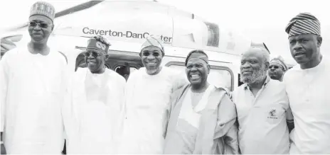  ?? Photo: OSG ?? From left: APC Chieftain, Kashim Iman; National Leader of All Progressiv­es Congress (APC) Asiwaju Bola Tinubu; Osun State Governor, Rauf Aregbesola; Former National Leader of the Party, Chief Bisi Akande; Senator Olusola Adeyeye and Former Minister of...