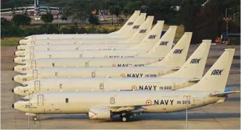  ??  ?? (Top) Boeing is excited about its “By India for India” proposal for the F/A-18 Hornets Block III to India (Above) Indian Navy has been flying P-8I extensivel­y on various missions