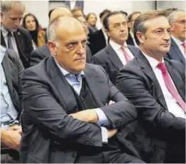  ?? Fernando Villar / Efe ?? Javier Tebas, el pasado día 29 en una entrega de premios.