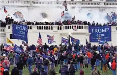  ?? ?? La escena durante el asalto al Capitolio en Washington el 6 de enero del 2021