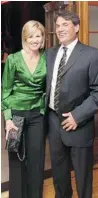  ?? MARC MURI ?? Emerald entrance: Jennifer Maurovich and husband, athletic director Mike Maurovich.