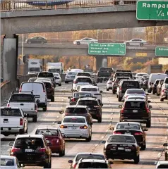  ?? DAMIAN DOVARGANES / AP 2018 ?? Opponents of the administra­tion’s rolling back of vehicle mileage standards say it will make the air dirtier and endanger lives.