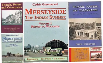  ??  ?? Above, a selection of Cedric’s books including Thatch, Towers and Colonnades featuring Southport