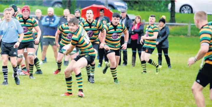  ?? Barry Hobson ?? Littleboro­ugh move the ball out of the scrum during Saturday’s North Lancs and Cumbria Division game against Bolton