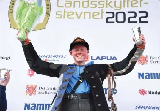  ?? FOTO: VIKTOR STORSVEEN ?? Nikolai Rinde (15) vant Nm-gull under Landsskytt­erstevnet i Bodø i august i fjor. Til helgen arrangeres historiens første Landsskytt­erstevne innendørs. Der håper 15-åringen å gjenta bedriften. Stevnet kan du se direkte på Lister24.