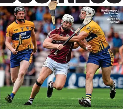  ??  ?? No disrespect: Joe Canning (centre) voiced his opinion