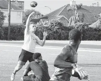  ?? Chronicle file photo ?? Former Cy Falls player Casey Rosellini is coaching his alma mater’s 7-on-7 team this summer.
