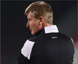  ??  ?? Stephen Kenny isn’t panicking despite Dundalk’s sluggish start.