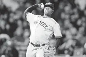  ?? CAYLOR ARNOLD, USA TODAY SPORTS ?? Yankees pitcher Luis Severino has made six starts and has a 3.40 ERA and averages 10.9 strikeouts per nine innings.