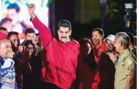  ?? AFP ?? Venezuelan President Nicolas Maduro celebrates the results of Caracas, on Monday. — ‘Constituen­t Assembly’, in