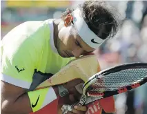  ?? LY N N E S L A D K Y/ T H E A S S O C I AT E D P R E S S ?? Rafael Nadal of Spain blamed ‘ nervous tension’ for his loss to Fernando Verdasco at the Miami Open.