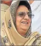  ??  ?? Rajinder Kaur Bhattal, former chief minister HT FILE