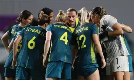  ?? Photograph: Masashi Hara/Getty Images ?? Australia’s final pre-Olympic warm-up ended in a 1-0 defeat to Japan – their fifth straight game without a win.