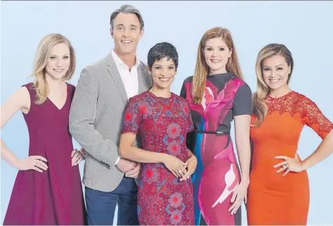  ?? CTV ?? CTV has launched the new morning show that replaces Canada AM. The Your Morning team includes, from left: weather anchor Kelsey McEwen, hosts Ben Mulroney and Anne-Marie Mediwake, news anchor Lindsey Deluce and late morning anchor Melissa Grelo.