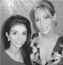  ??  ?? Naz Panahi and Sarah Wood chaired the Canadian Cancer Society’s Daff odil Ball that reportedly raised $ 1.1 million.