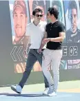  ?? REUTERS ?? Ferrari drivers Charles Leclerc, left, and Carlos Sainz Jr in Jeddah.