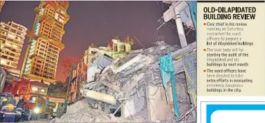  ?? SATISH BATE/HT ?? The building in Matunga that collapsed on Sunday.