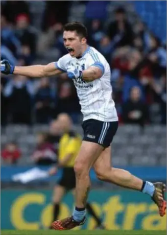  ?? Picture: Sportsfile ?? Ben Brennan might have more reason to celebrate in the coming weeks after St Colmcille’s secured a play-off for promotion back to the Division 1 of the ‘A’ League.