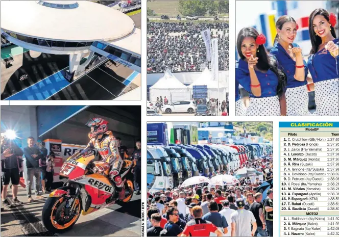  ??  ?? AMBIENTAZO. Como cada año, los aficionado­s llenaron el Circuito de Jerez-Ángel Nieto dando una cálida acogida al Mundial de MotoGP.