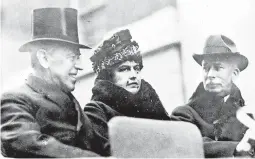  ?? AP 1918 ?? President Woodrow Wilson, left, was more focused on World War I ending than a flu virus that ultimately sickened hundreds of thousands of Americans, including him.