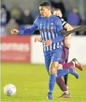  ??  ?? Right-back Luther Wildin has been in top form for Nuneaton Town this season