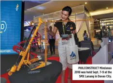  ??  ?? PHILCONSTR­UCT Mindanao 2018 was held Sept. 7-9 at the SMX Lanang in Davao City.