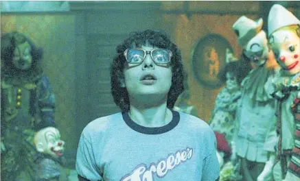  ?? Warner Bros. Entertainm­ent Inc. ?? IN THE horror film “It,” Finn Wolfhard portrays the profanity-spouting Richie, adding his own freewheeli­ng curses.