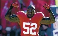  ?? MARCIO JOSE SANCHEZ — THE ASSOCIATED PRESS, FILE ?? Former 49ers linebacker Patrick Willis did not reach the finalist stage on Tuesday for the Pro Football Hall of Fame.