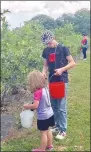  ?? Submitted Photo/EILEEN TYLER ?? On a sunny June day, RockA-Berry Farm at Decatur is an ideal place for area families to enjoy an adventure in the outdoors. Even the younger members of the family enjoy picking berries and filling their buckets as illustrate­d by these pickers on June 3.