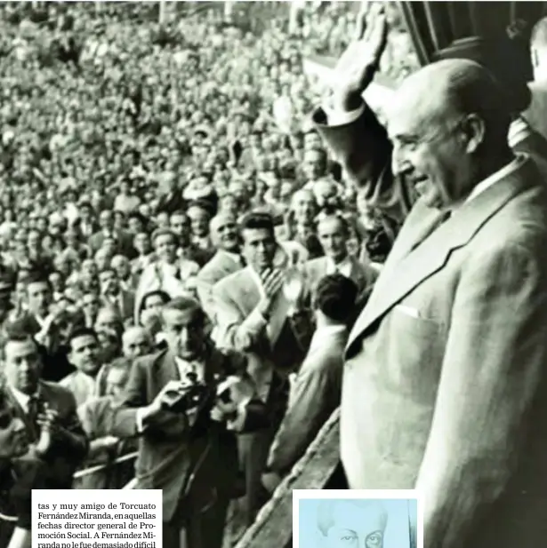  ?? LA RAZÓN ?? Francisco Franco llegó a ser muy aplaudido por los aficionado­s azulgrana en el Camp Nou