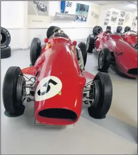  ??  ?? Some of the motorsport­s exhibits at the museum at Donington Park.