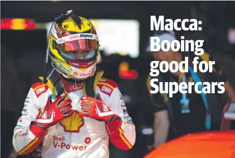  ?? Picture: GETTY IMAGES ?? BRING IT ON: Scott McLaughlin says booing and cheering both represent support for the sport.