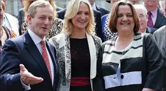  ??  ?? New Blood: Enda Kenny, Helen McEntee and newly elected Gabrielle McFadden this week