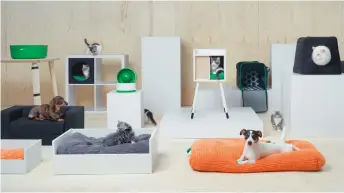  ??  ?? IKEA Lurvig寵物用品­系列陣容鼎盛。