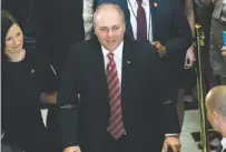  ?? JOSE LUIS MAGANA/THE ASSOCIATED PRESS ?? House Republican Whip Steve Scalise walks with his wife, Jennifer, as he leaves the House chamber Thursday in the Capitol in Washington. Scalise returned to the House more than three months after a baseball practice shooting left him fighting for his...