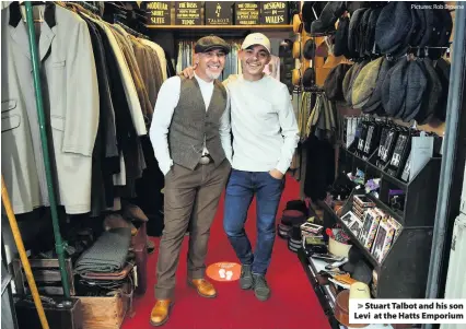  ?? Pictures: Rob Browne ?? > Stuart Talbot and his son Levi at the Hatts Emporium