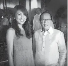  ?? Philstar.com ?? Janet Lim-Napoles’ daughter Jeane poses with President Aquino during an event in Cebu last year. This photo was posted on her Instagram account but has since been deleted.