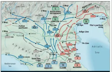  ??  ?? Voitto Italiassa, 1.4.–2.5.1945