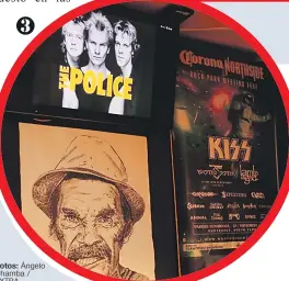  ?? Fotos: Ángelo Chamba / EXTRA ?? 3. La decoración del local en el que ahora funciona su emprendimi­ento: pósters de bandas de rock, como Kiss.