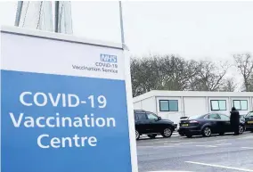  ??  ?? The Covid vaccine centre at the Forest Recreation Ground