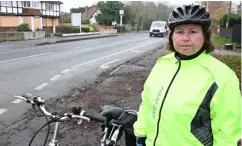  ?? ?? UNSAFE: Nicky Chodorowsk­a says cycling safety is
“pretty poor” in Wokingham, after breaking her arm in 2017. Picture: WATCH