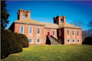  ??  ?? The Great House, built in the late 1730s by Thomas Lee, is the centerpiec­e of the 1,900-acre Stratford Hall Plantation. It took about seven years to build the home out of tulip poplars from the property and bricks from local clay fired in kilns dug in...