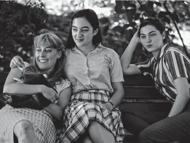  ?? IFC Films ?? In 1960s France, Anne (Anamaria Vartolomei), center, learns a world without legal abortion is a treacherou­s and unforgivin­g place. Louise Orry-diquéro, left, and Luàna Bajrami co-star.