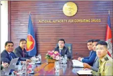  ?? NACD ?? NACD’s Khorn Darasambat­h attended the ASEAN meeting to strengthen cooperatio­n on combating drugs, on December 13.