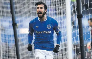  ?? //AFP ?? André Gomes seguirá en el Everton, pero ya en propiedad y no en calidad de cedido