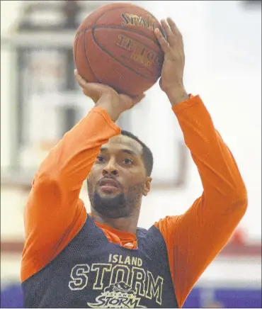  ?? JASON MALLOY/ THE GUARDIAN ?? Sampson Carter is one of the leaders for the Island Storm this season.